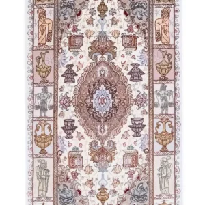 Dywan perski - Tabriz - Królewski - 134 x 75 cm - beżowy