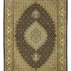 Dywan perski - Tabriz - Królewski - 146 x 102 cm - ciemna zieleń