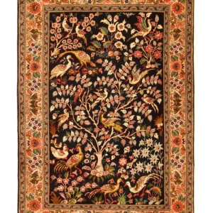 Dywan perski - Tabriz - Królewski - 148 x 100 cm - ciemnoniebieski
