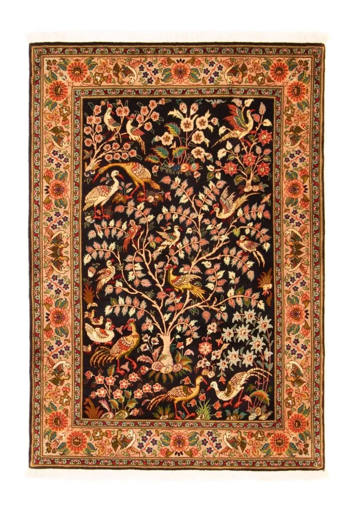 Dywan perski - Tabriz - Królewski - 148 x 100 cm - ciemnoniebieski
