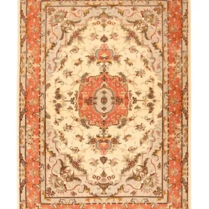 Dywan perski - Tabriz - Królewski - 148 x 101 cm - beżowy