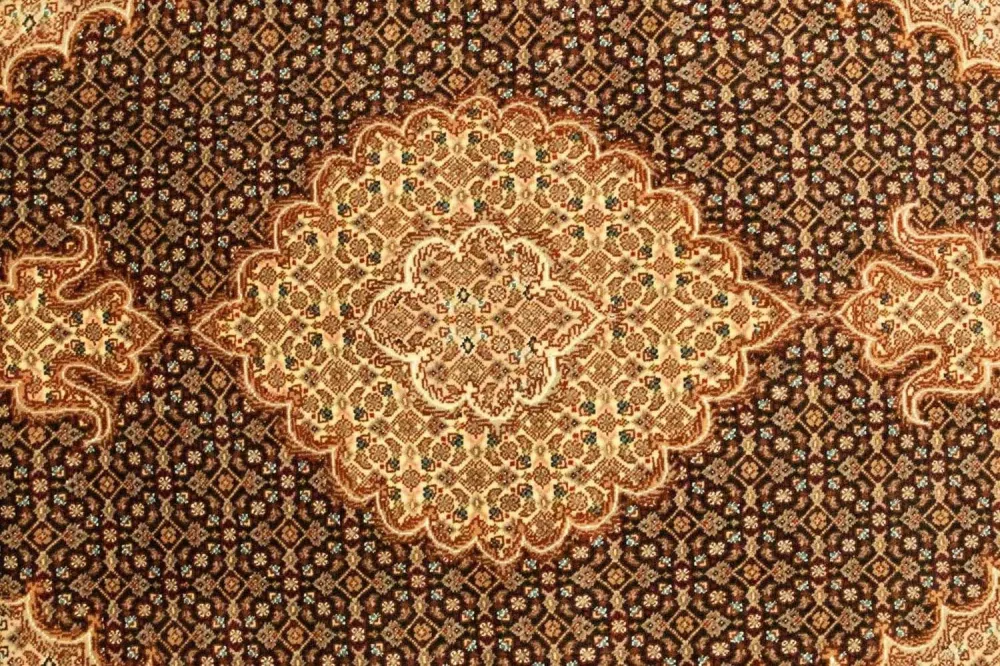 Dywan perski - Tabriz - Królewski - 148 x 102 cm - czarny