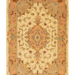 Dywan perski - Tabriz - Królewski - 150 x 100 cm - beżowy