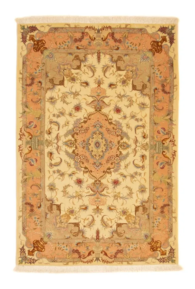 Dywan perski - Tabriz - Królewski - 150 x 100 cm - beżowy