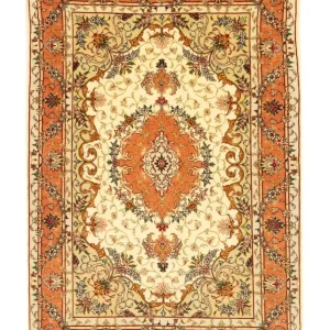 Dywan perski - Tabriz - Królewski - 150 x 101 cm - beżowy