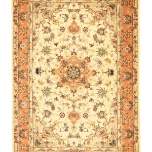 Dywan perski - Tabriz - Królewski - 150 x 103 cm - beżowy