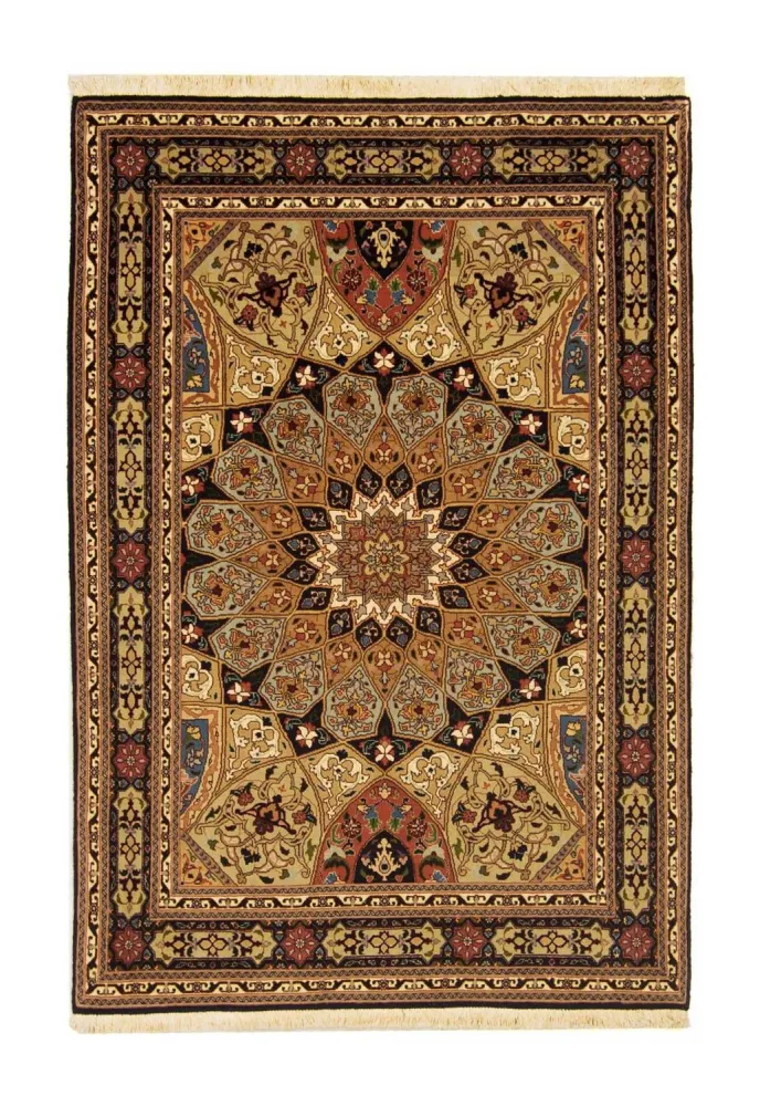 Dywan perski - Tabriz - Królewski - 151 x 102 cm - wielokolorowy