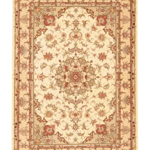 Dywan perski - Tabriz - Królewski - 152 x 100 cm - beżowy
