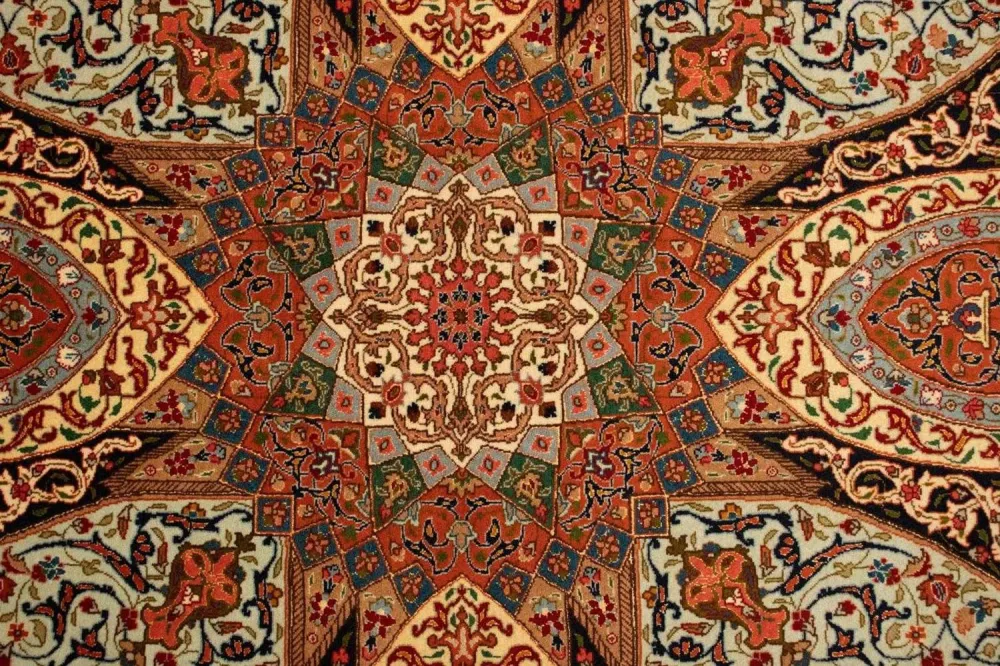 Dywan perski - Tabriz - Królewski - 153 x 100 cm - wielokolorowy