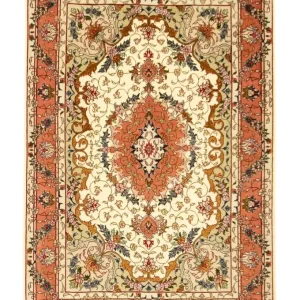 Dywan perski - Tabriz - Królewski - 153 x 103 cm - beżowy