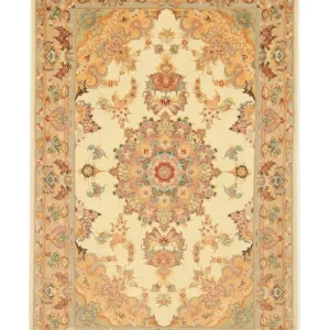 Dywan perski - Tabriz - Królewski - 154 x 100 cm - beżowy