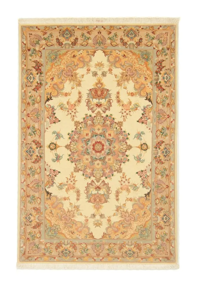 Dywan perski - Tabriz - Królewski - 154 x 100 cm - beżowy