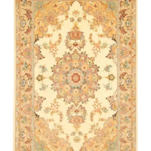 Dywan perski - Tabriz - Królewski - 154 x 102 cm - beżowy