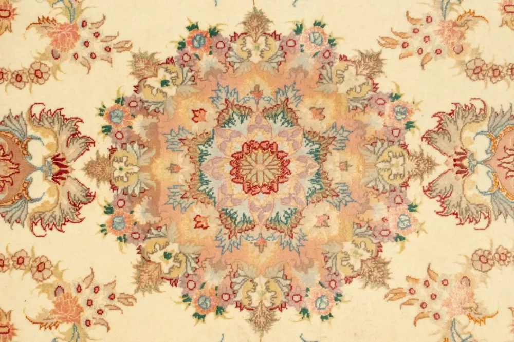 Dywan perski - Tabriz - Królewski - 154 x 102 cm - beżowy