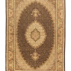 Dywan perski - Tabriz - Królewski - 157 x 102 cm - czarny