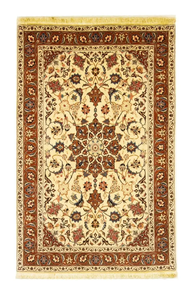 Dywan perski - Tabriz - Królewski - 157 x 103 cm - beżowy