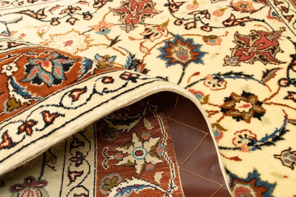 Dywan perski - Tabriz - Królewski - 157 x 103 cm - beżowy
