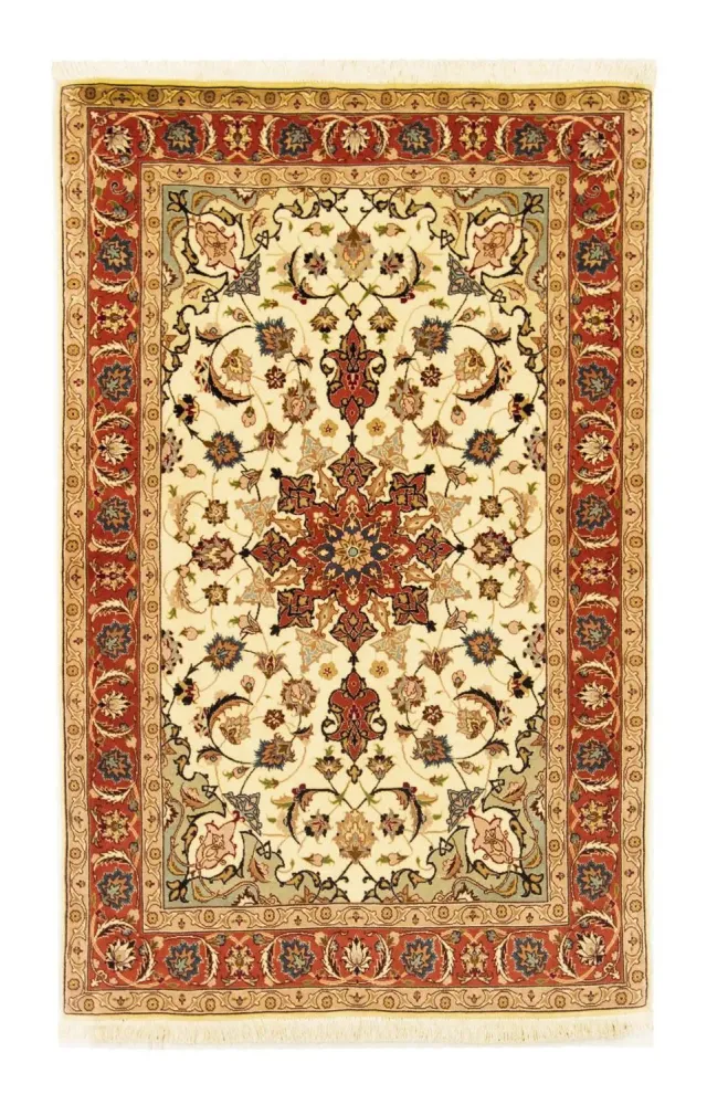Dywan perski - Tabriz - Królewski - 158 x 100 cm - beżowy