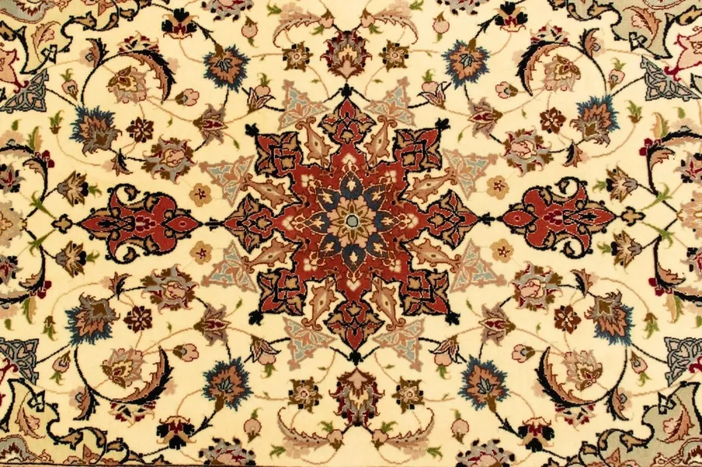 Dywan perski - Tabriz - Królewski - 158 x 100 cm - beżowy