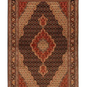 Dywan perski - Tabriz - Królewski - 158 x 100 cm - czarny