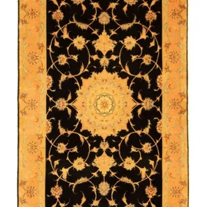 Dywan perski - Tabriz - Królewski - 160 x 100 cm - czarny
