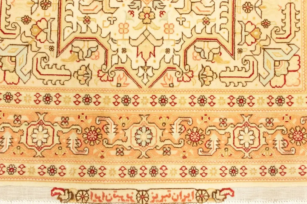 Dywan perski - Tabriz - Królewski - 160 x 103 cm - beżowy