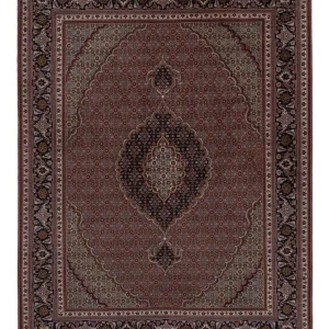 Dywan perski - Tabriz - Królewski - 200 x 150 cm - ciemny beż
