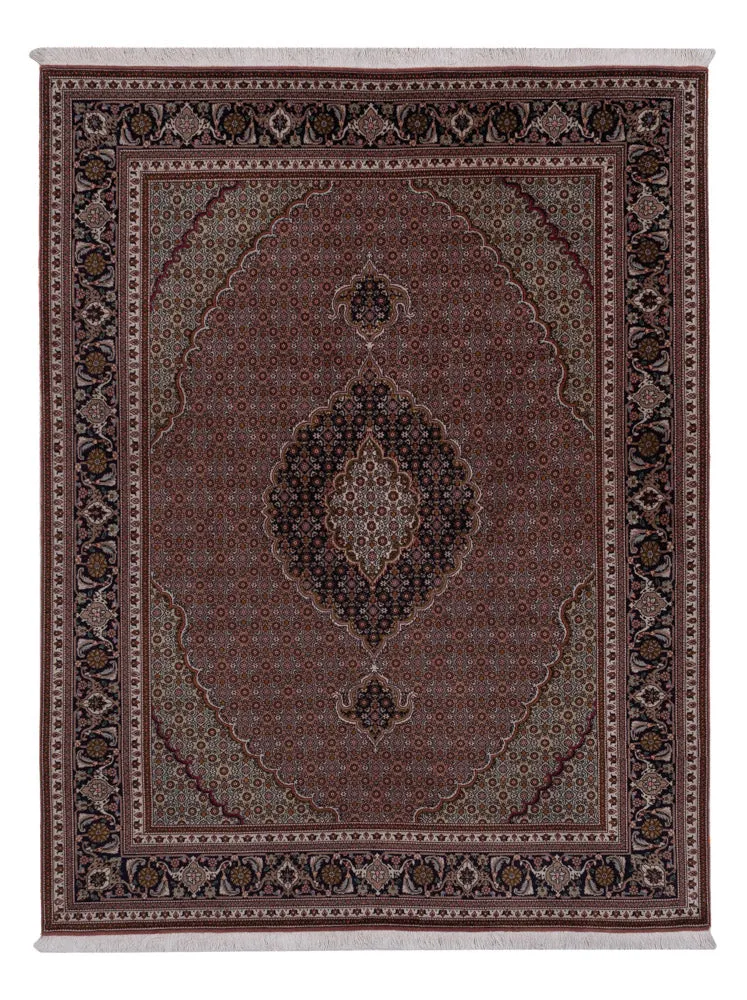 Dywan perski - Tabriz - Królewski - 200 x 150 cm - ciemny beż