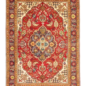 Dywan perski - Tabriz - Królewski - 213 x 149 cm - czerwony