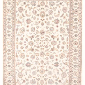 Dywan perski - Tabriz - Królewski - 213 x 150 cm - kremowy