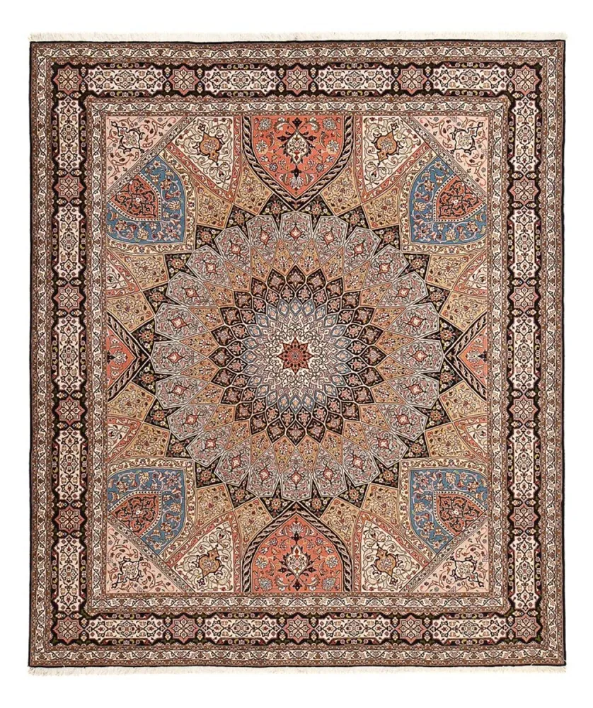 Dywan perski - Tabriz - Królewski - 302 x 253 cm - wielokolorowy