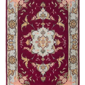 Dywan perski - Tabriz - Królewski - 90 x 60 cm - ciemna czerwień