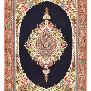 Dywan perski - Tabriz - Królewski - 90 x 60 cm - ciemnoniebieski