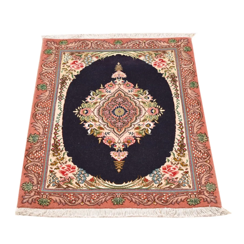Dywan perski - Tabriz - Królewski - 90 x 60 cm - ciemnoniebieski