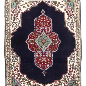 Dywan perski - Tabriz - Królewski - 96 x 76 cm - ciemnoniebieski