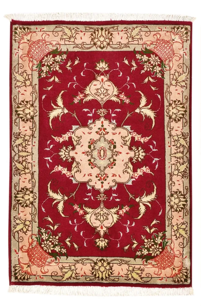 Dywan perski - Tabriz - Królewski - 90 x 60 cm - czerwony