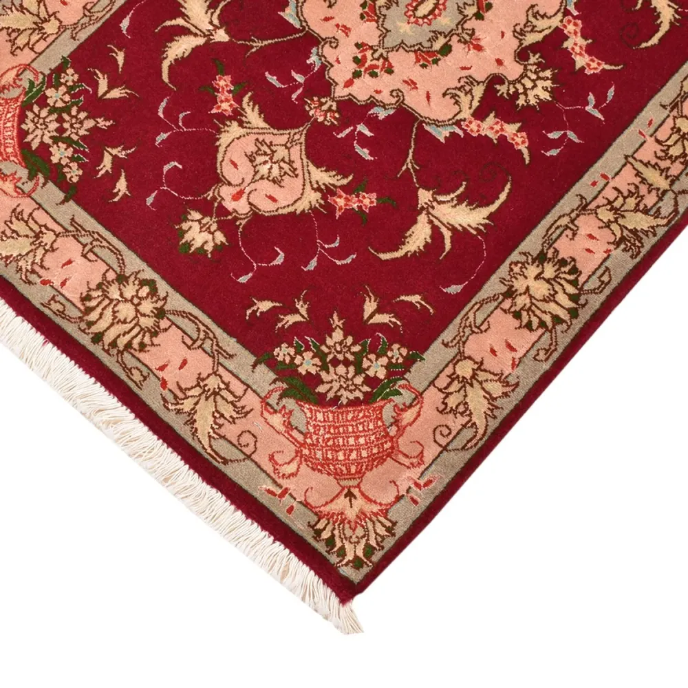 Dywan perski - Tabriz - Królewski - 90 x 60 cm - czerwony