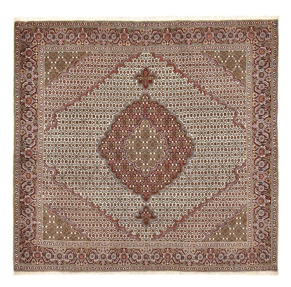 Dywan perski - Tabriz - Królewski kwadratowy - 204 x 200 cm - brązowy