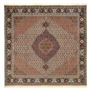 Dywan perski - Tabriz - Królewski kwadratowy - 204 x 200 cm - jasnobrązowy