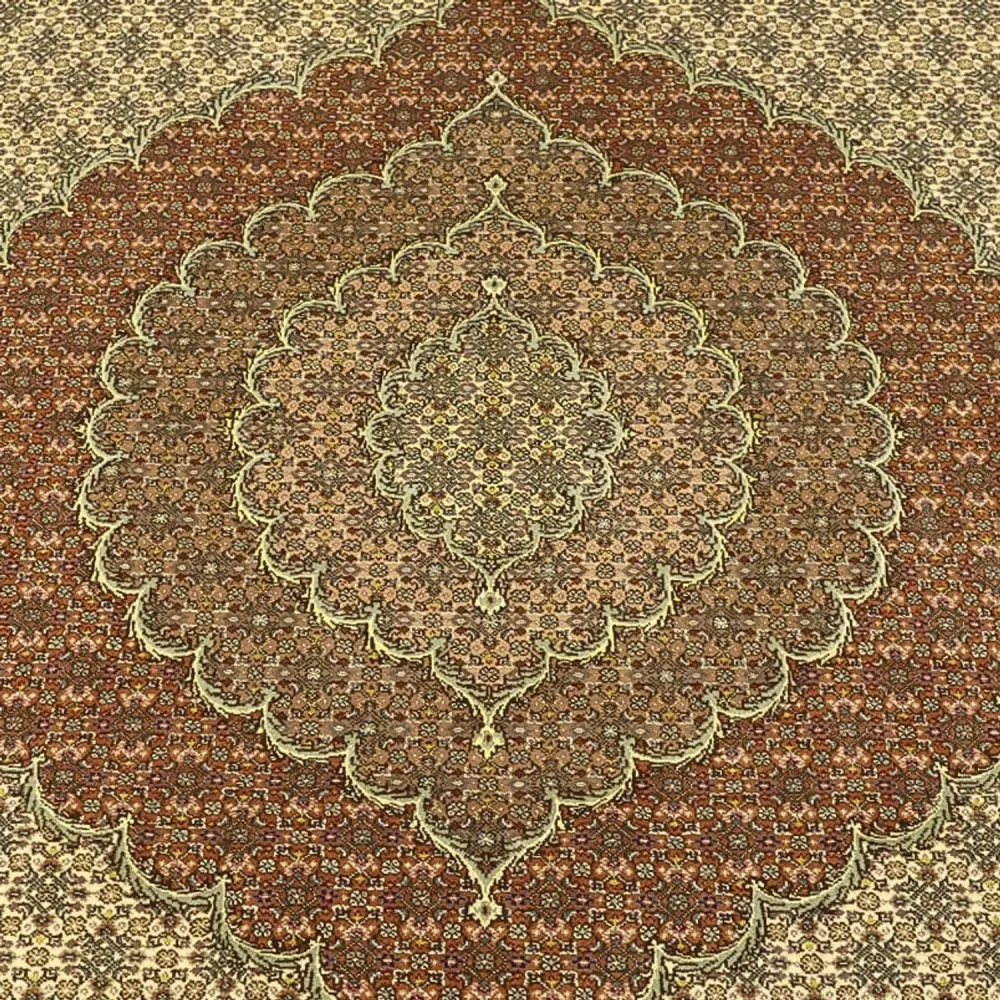 Dywan perski - Tabriz - Królewski - Royal - 351 x 250 cm - ciemny beż