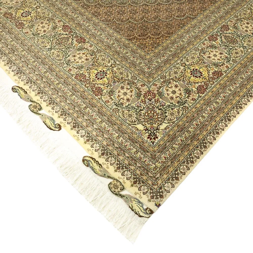 Dywan perski - Tabriz - Królewski - Royal - 351 x 250 cm - ciemny beż