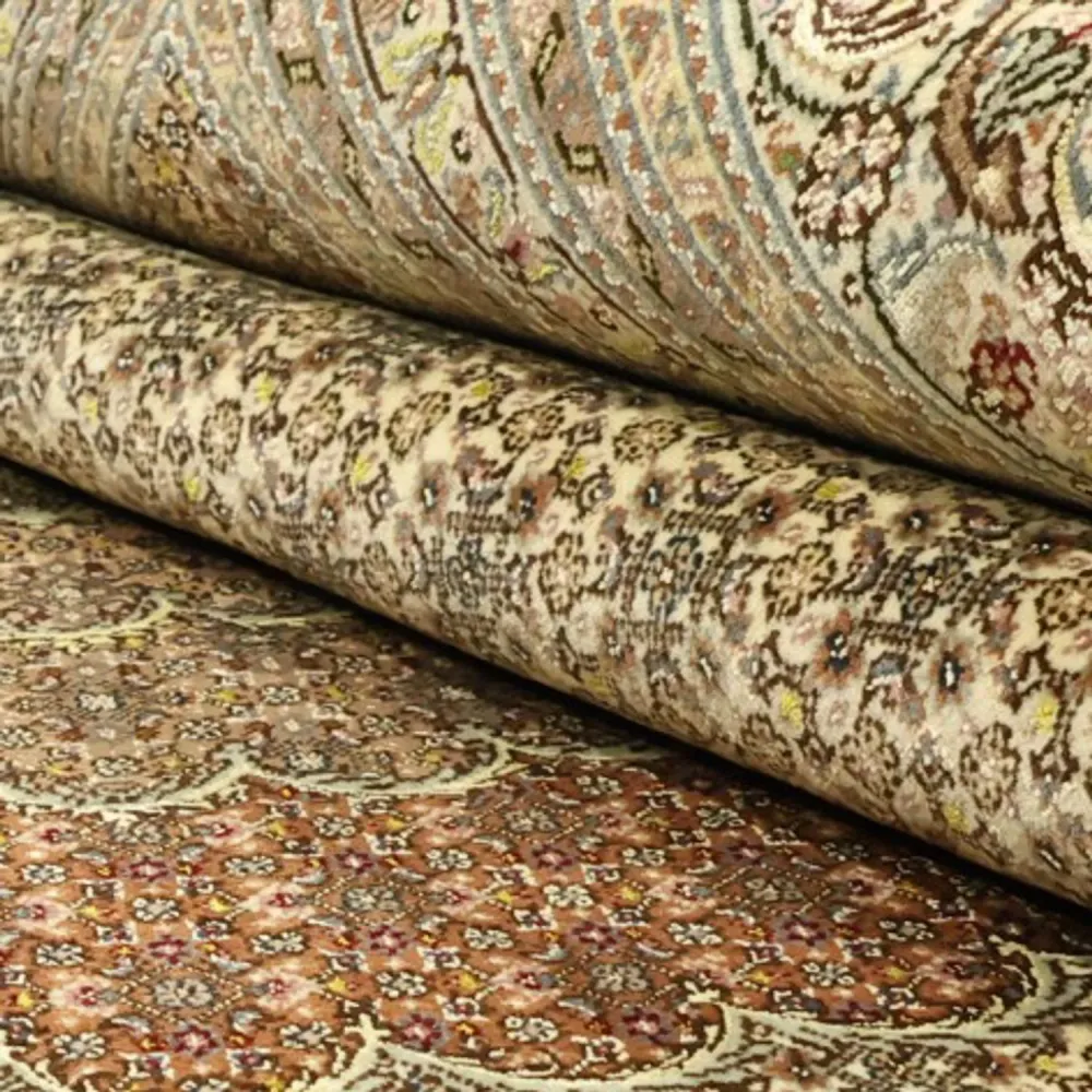 Dywan perski - Tabriz - Królewski - Royal - 351 x 250 cm - ciemny beż