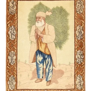 Dywan perski - Tabriz - Królewski - 73 x 56 cm - wielokolorowy