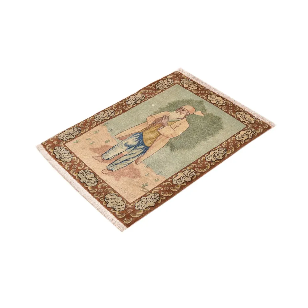 Dywan perski - Tabriz - Królewski - 73 x 56 cm - wielokolorowy