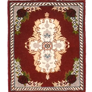 Dywan perski - Tabriz - Premium - 40 x 30 cm - ciemna czerwień
