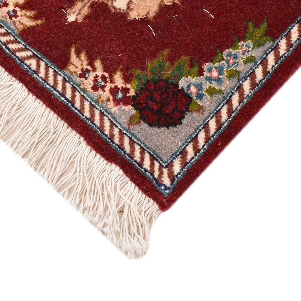 Dywan perski - Tabriz - Premium - 40 x 30 cm - ciemna czerwień