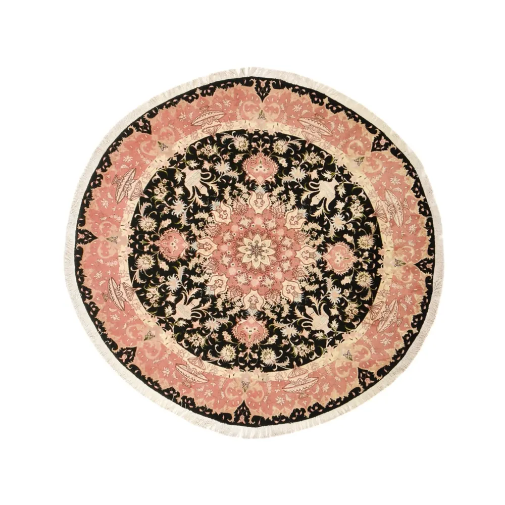 Dywan perski - Tabriz - Premium okrągły - 200 x 200 cm - wielokolorowy