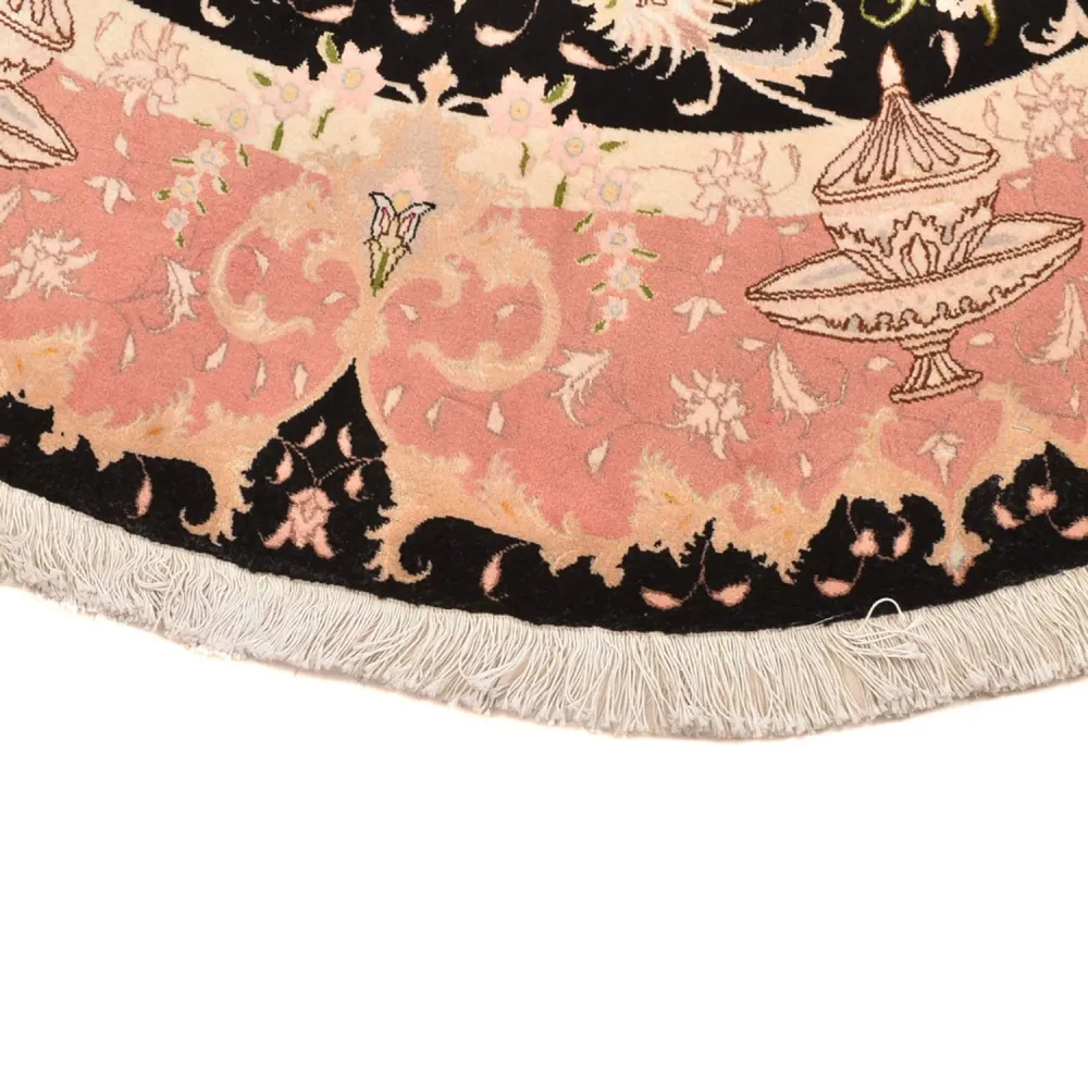 Dywan perski - Tabriz - Premium okrągły - 200 x 200 cm - wielokolorowy