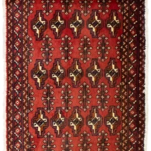 Dywan turkmeński - 130 x 60 cm - czerwony