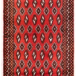 Dywan turkmeński - 130 x 60 cm - czerwony